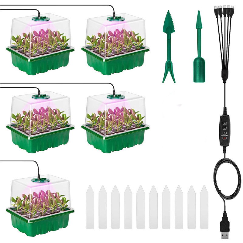 Humidity Dome Kit - Baki semai benih dengan lampu tumbuh,