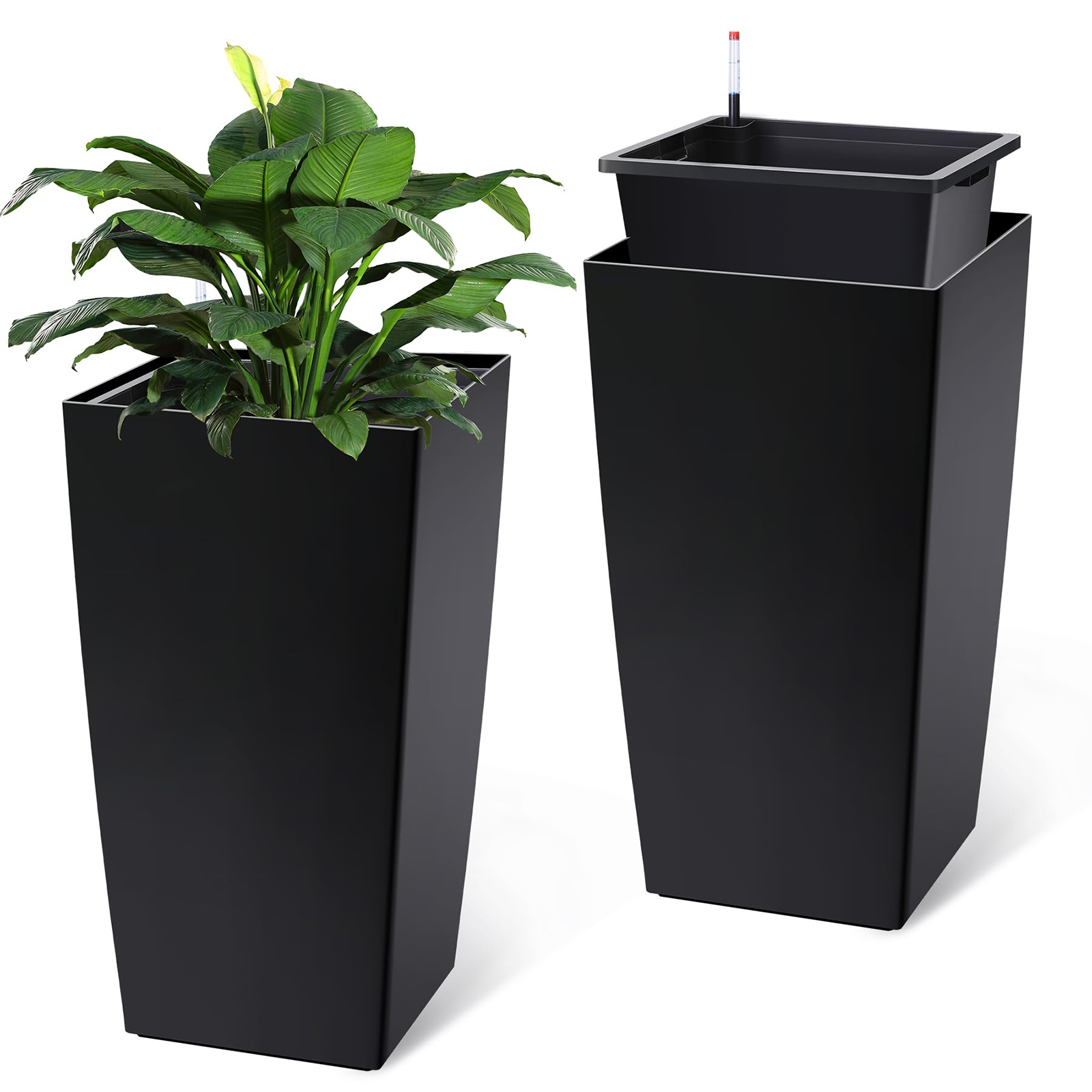 Set 2 Pot Tanaman Tinggi 30 in - Self Watering Insert ulasan dan harga