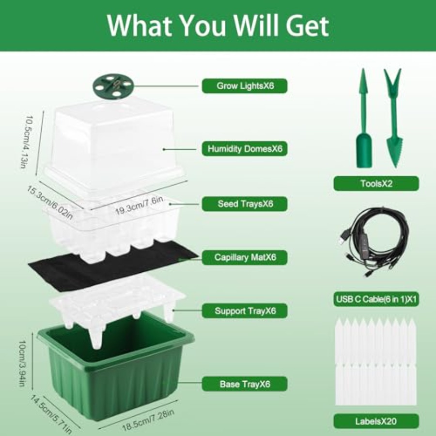 Baki Semai Benih dengan Lampu  - Humidity Dome Kit ulasan dan harga