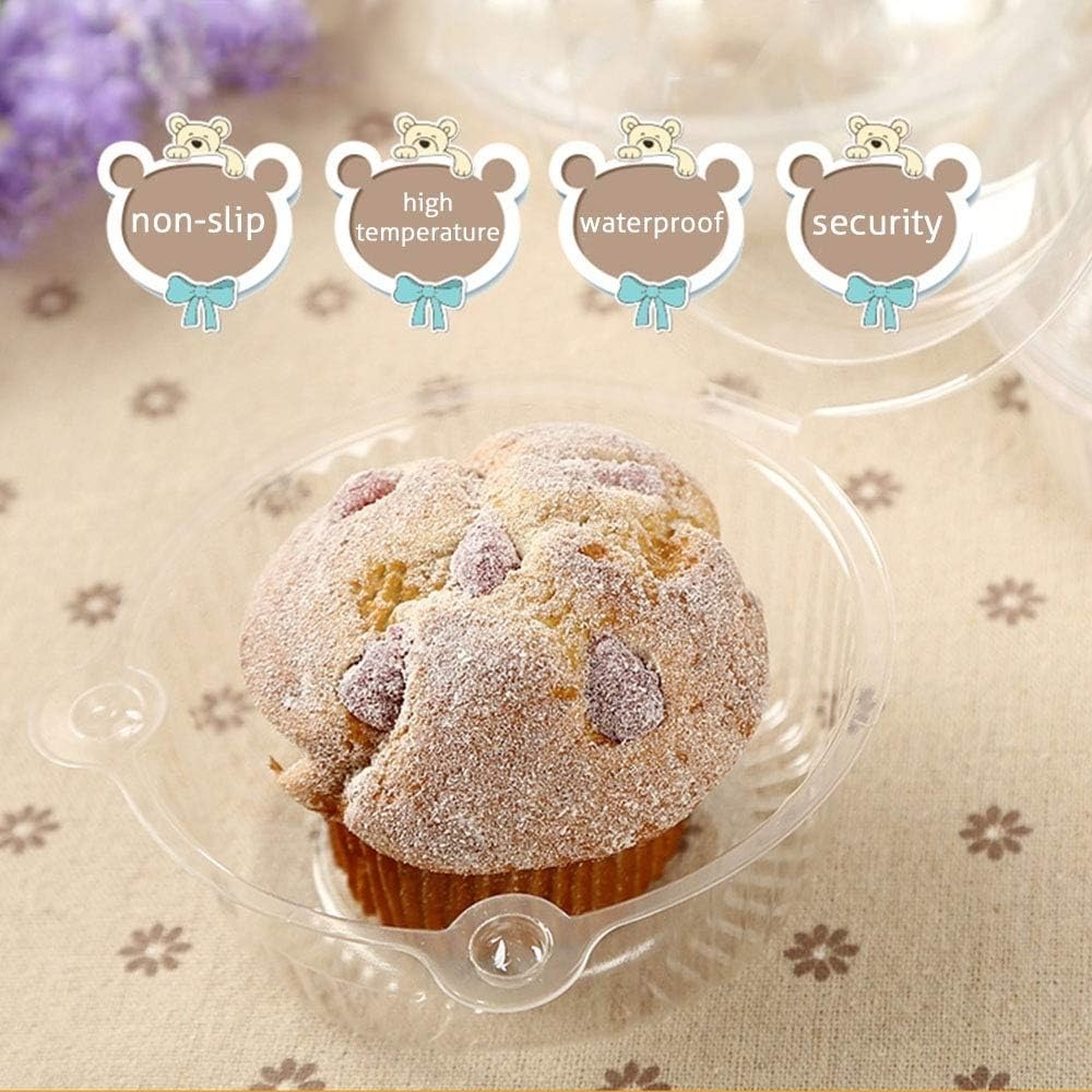 Tempat Cupcake Individual, 50  - Plastic Dome Clear ulasan dan harga