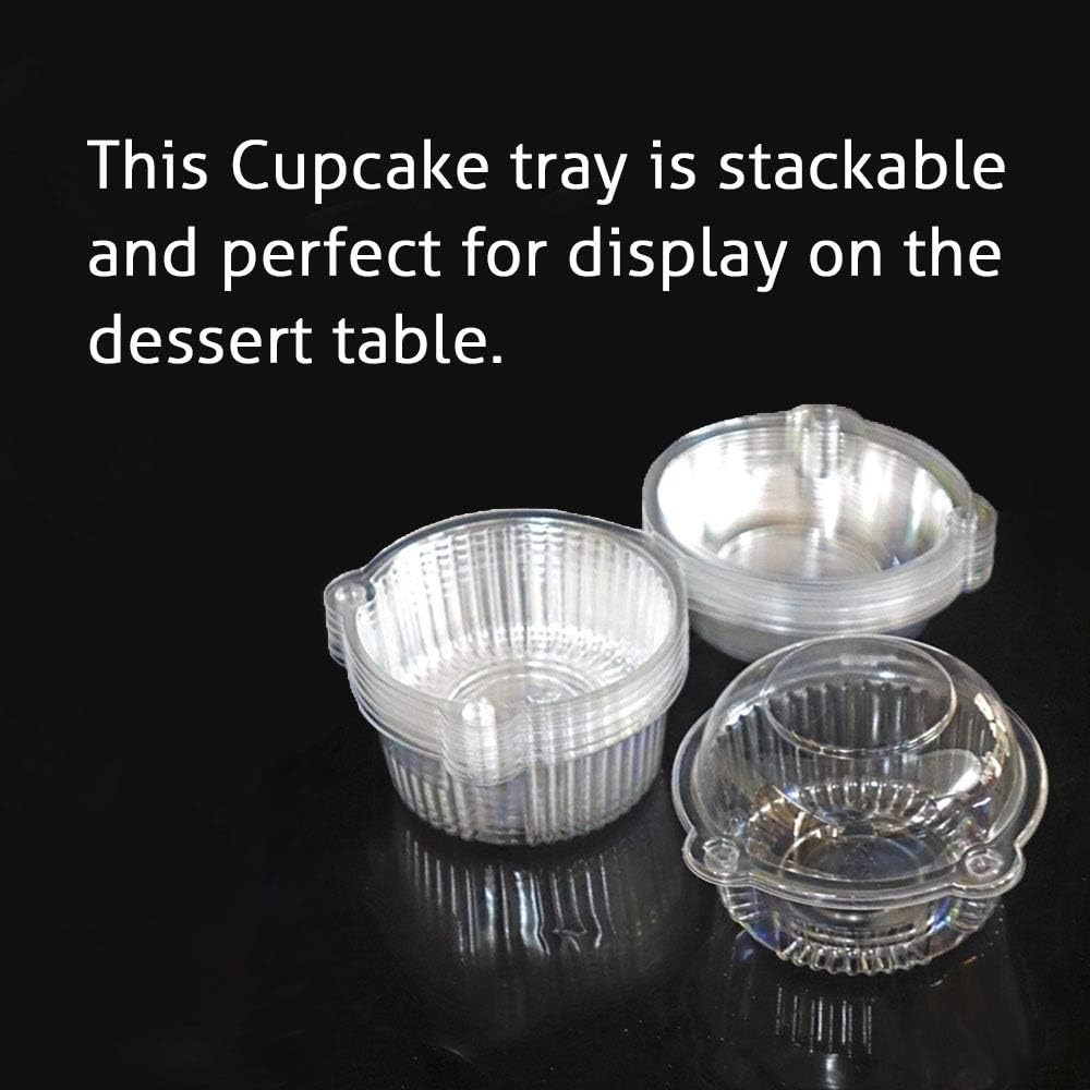 Tempat Cupcake Individual, 50  - Plastic Dome Clear ulasan dan harga
