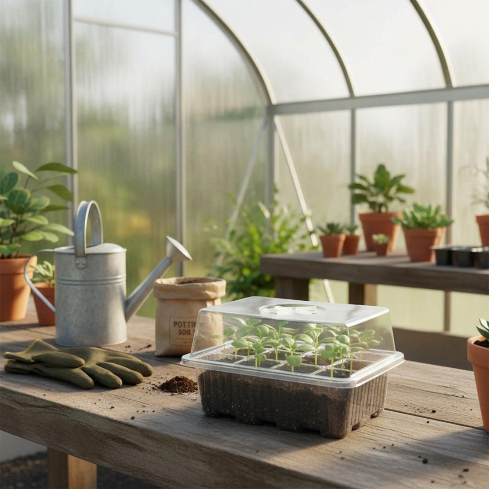 Baki Perkecambahan 12 Komparte - Humidity Dome Kit ulasan dan harga