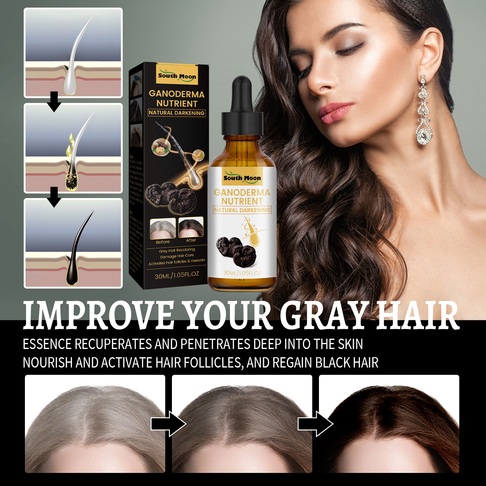 Cairan perawatan rambut Ganode - Root Stimulator Liquid ulasan dan harga