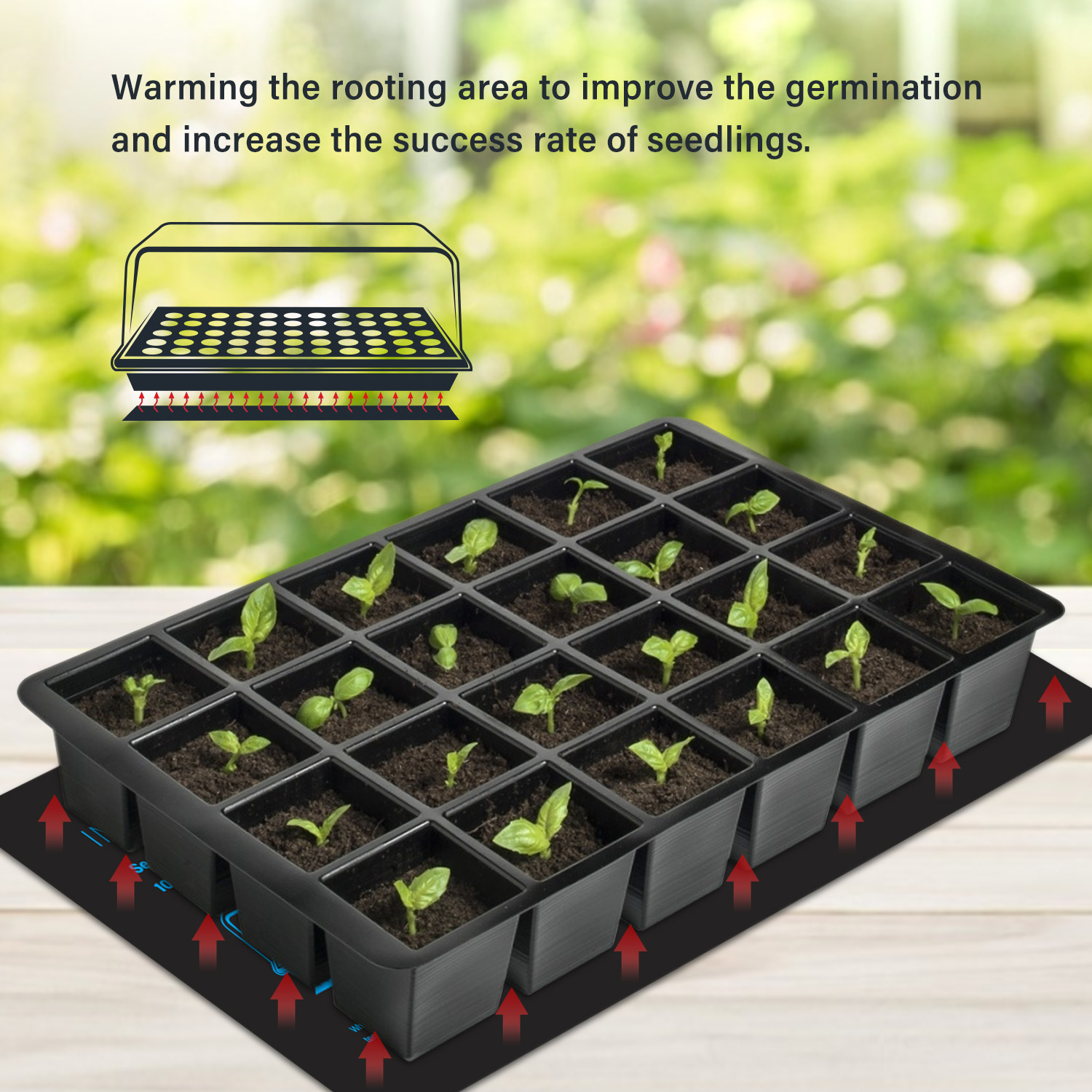 20.75X10CM EU/US/UK/AU Plug Bi - Heat Mat Seedling ulasan dan harga