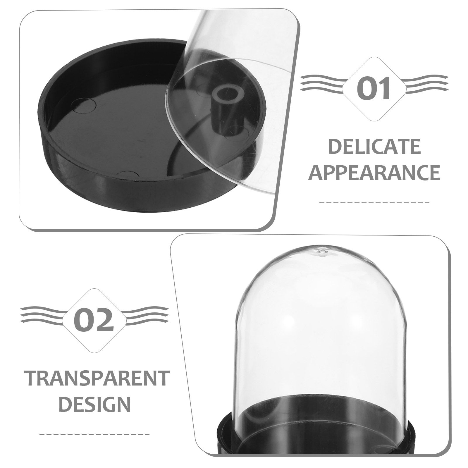4 Buah Kubah Mikro Transparan  - Plastic Dome Clear ulasan dan harga